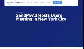 
							         SendMyAd Hosts Users Meeting in New York City | Blanchard Systems								  
							    
