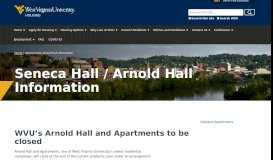 
							         Seneca Hall / Arnold Hall Information | Housing | West Virginia University								  
							    