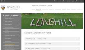 
							         Senior Leadership - Longhill High School								  
							    