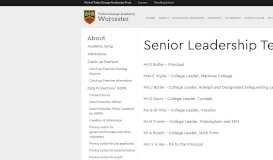 
							         Senior Leadership Team – Tudor Grange Academy Worcester								  
							    