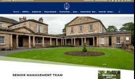 
							         Senior Management Team | Ackworth School								  
							    