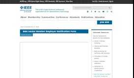 
							         Senior Member Employer Notification Form - IEEE								  
							    