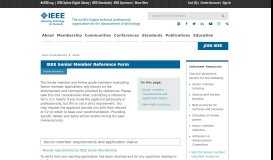 
							         Senior Member Reference Form - IEEE								  
							    