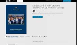 
							         Senior School New Student Information St Aloysius' College								  
							    