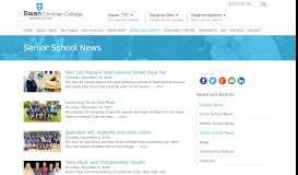 
							         Senior School News - Swan Christian College								  
							    
