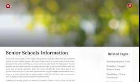
							         Senior Schools Information - Hall Grove School								  
							    