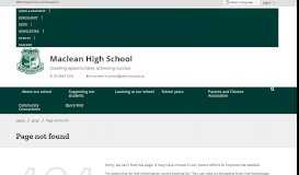 
							         Sentral Parent and Student Portal - Maclean High School								  
							    