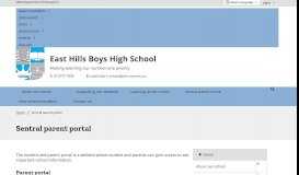 
							         Sentral parent portal - East Hills Boys High School								  
							    
