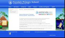 
							         Sentral Parent Portal - Teesdale Primary School								  
							    