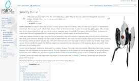
							         Sentry Turret - Portal Wiki								  
							    