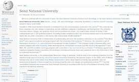 
							         Seoul National University - Wikipedia								  
							    