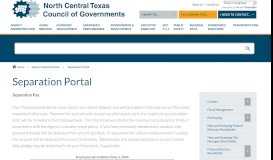 
							         Separation Portal - North Central Texas Council of Governments								  
							    