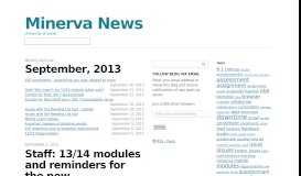 
							         September | 2013 | Minerva News								  
							    