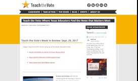 
							         September | 2017 | Teach the Vote								  
							    