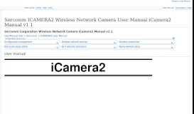 
							         Sercomm ICAMERA2 Wireless Network Camera User Manual ...								  
							    