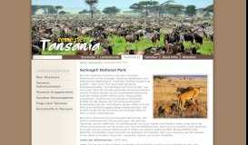 
							         Serengeti Nat. Park - Tansania Reise Portal								  
							    