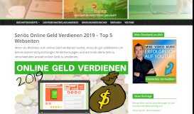 
							         Seriös Online Geld Verdienen 2018 – Top 5 Webseiten ...								  
							    