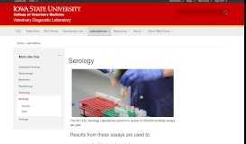 
							         Serology | Iowa State University								  
							    