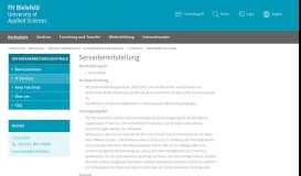
							         Serverbereitstellung | FH Bielefeld								  
							    
