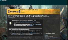
							         Server:Mal'Ganis US/Progression/Naxxramas | WoWWiki | FANDOM ...								  
							    