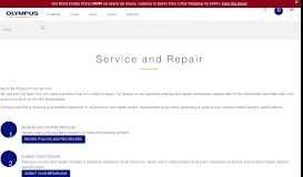 
							         Service and Repair | Olympus								  
							    
