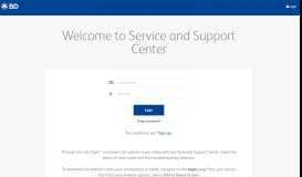 
							         Service and Support Center - Login								  
							    