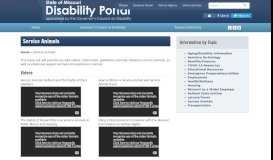 
							         Service Animals - State of Missouri Disability Portal								  
							    