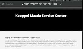 
							         Service Center | Koeppel Mazda								  
							    