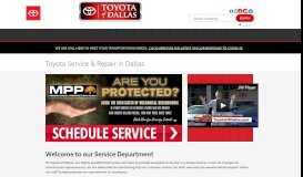 
							         Service Center | Toyota Car Repair | Dallas & Garland, TX								  
							    