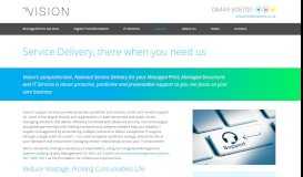 
							         Service Delivery, there when you need us | Vision - VisionPLC								  
							    