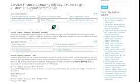 
							         Service Finance Company Bill Pay, Online Login, Customer ...								  
							    