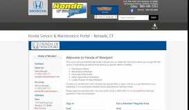 
							         Service Maintenance Portal - Honda of Westport								  
							    