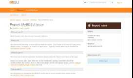 
							         Service - MyBGSU: Report Issue - TeamDynamix								  
							    
