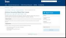 
							         Service - Online Housing Meal Plan Issue - TeamDynamix								  
							    