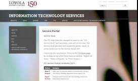 
							         Service Portal: Information Technology Services: Loyola University ...								  
							    