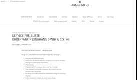 
							         Service-Preisliste - Uhrenfabrik Junghans								  
							    