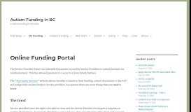 
							         Service Provider Portal – Autism Funding in BC								  
							    