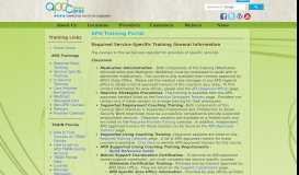 
							         Service Specific Training - Training | APD Training Portal								  
							    