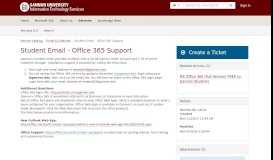
							         Service - Student Email - Office 365 ... - TeamDynamix								  
							    