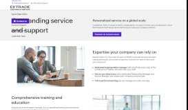 
							         Service & Support | Corporate Services | E*TRADE								  
							    