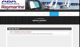 
							         Service & Support - MDM / Raymarine								  
							    