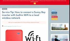 
							         Service Tip: How to connect a Sunny Boy inverter with built-in WiFi to a ...								  
							    