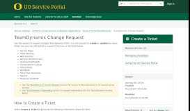 
							         Service - UO Service Portal site help - University of Oregon								  
							    