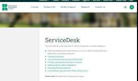 
							         ServiceDesk - University of Roehampton								  
							    