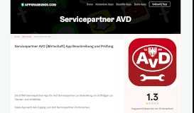 
							         Servicepartner AVD App Bewertung - Business - Apps Rankings!								  
							    