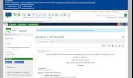 
							         Services - 30715-2018 - TED Tenders Electronic Daily								  
							    