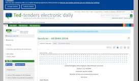 
							         Services - 403046-2016 - TED Tenders Electronic Daily								  
							    