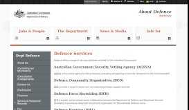 
							         Services : About Defence : Department of Defence, Australian ...								  
							    