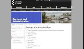 
							         Services and administration - University of Essex								  
							    