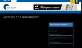 
							         Services and information | Planning Portal								  
							    